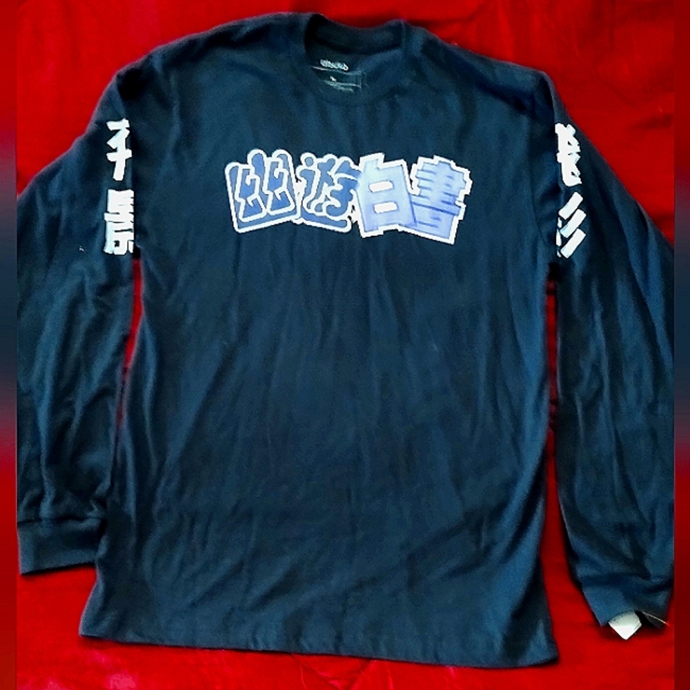 Atsuko Funimation Inuyasha Anime Graphic Logo Tye-Dye Long Sleeve Adult